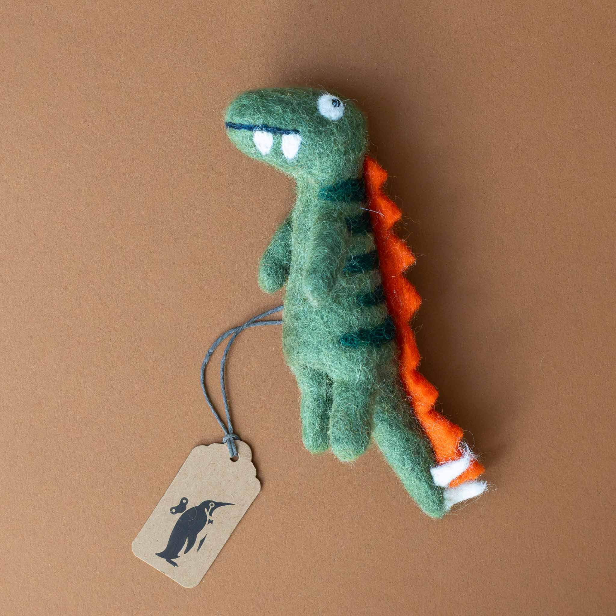 felted-finger-puppet-green-dinosaur