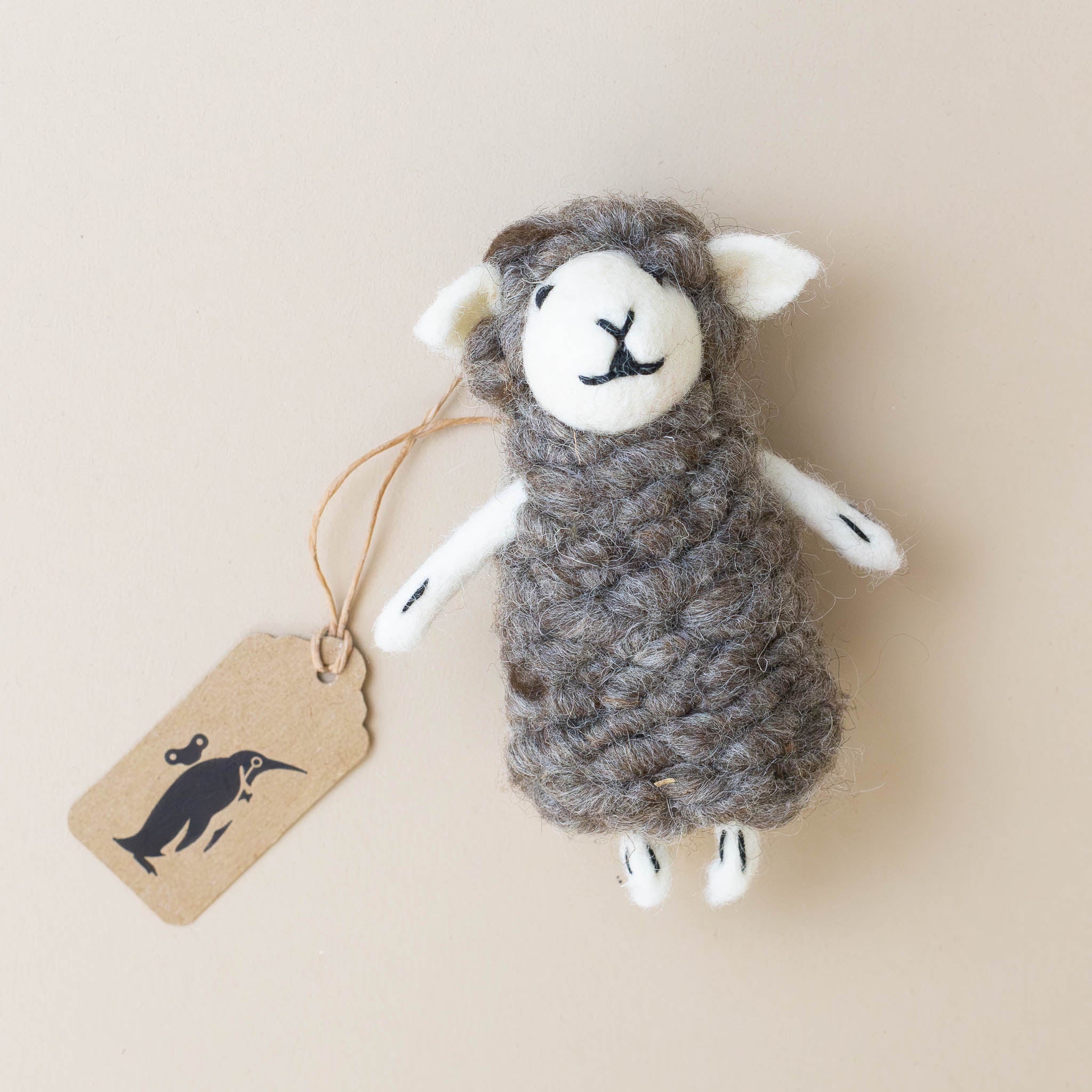 Felted Finger Puppet | Wooly Sheep - Brown Coat