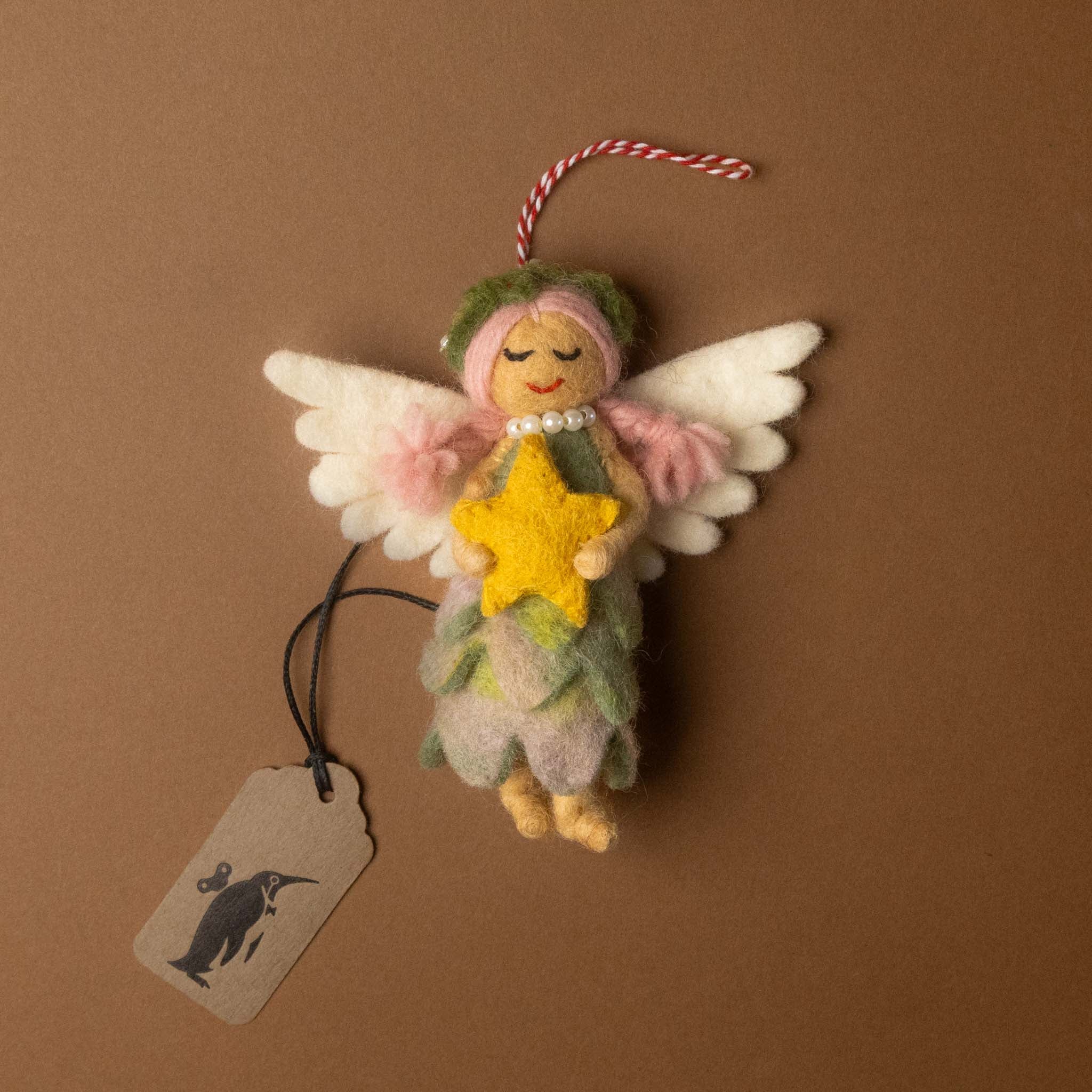 Felted Garden Fairy  Ornament | Artichoke Star