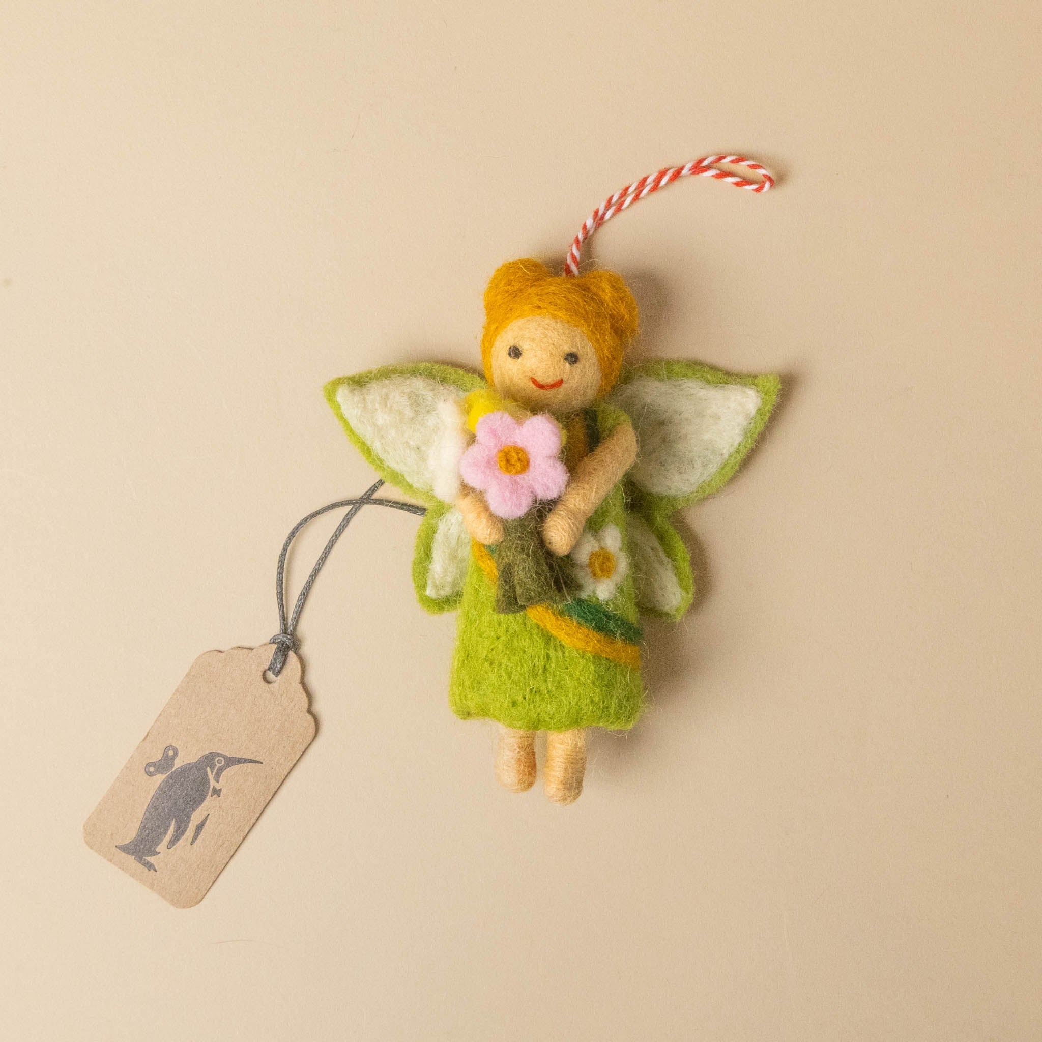 Felted Garden Fairy Ornament | Mossy Fleur