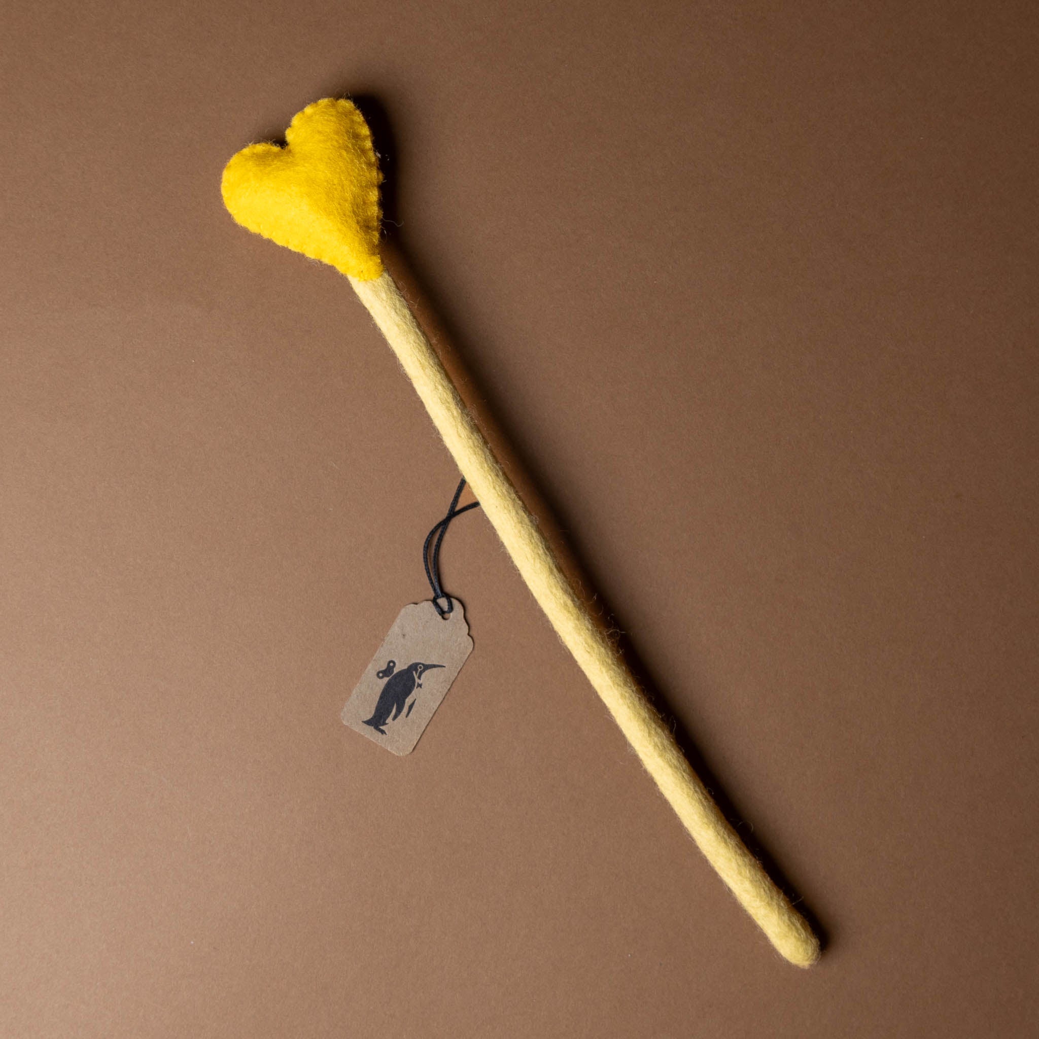 Felted Heart Stem | Yellow