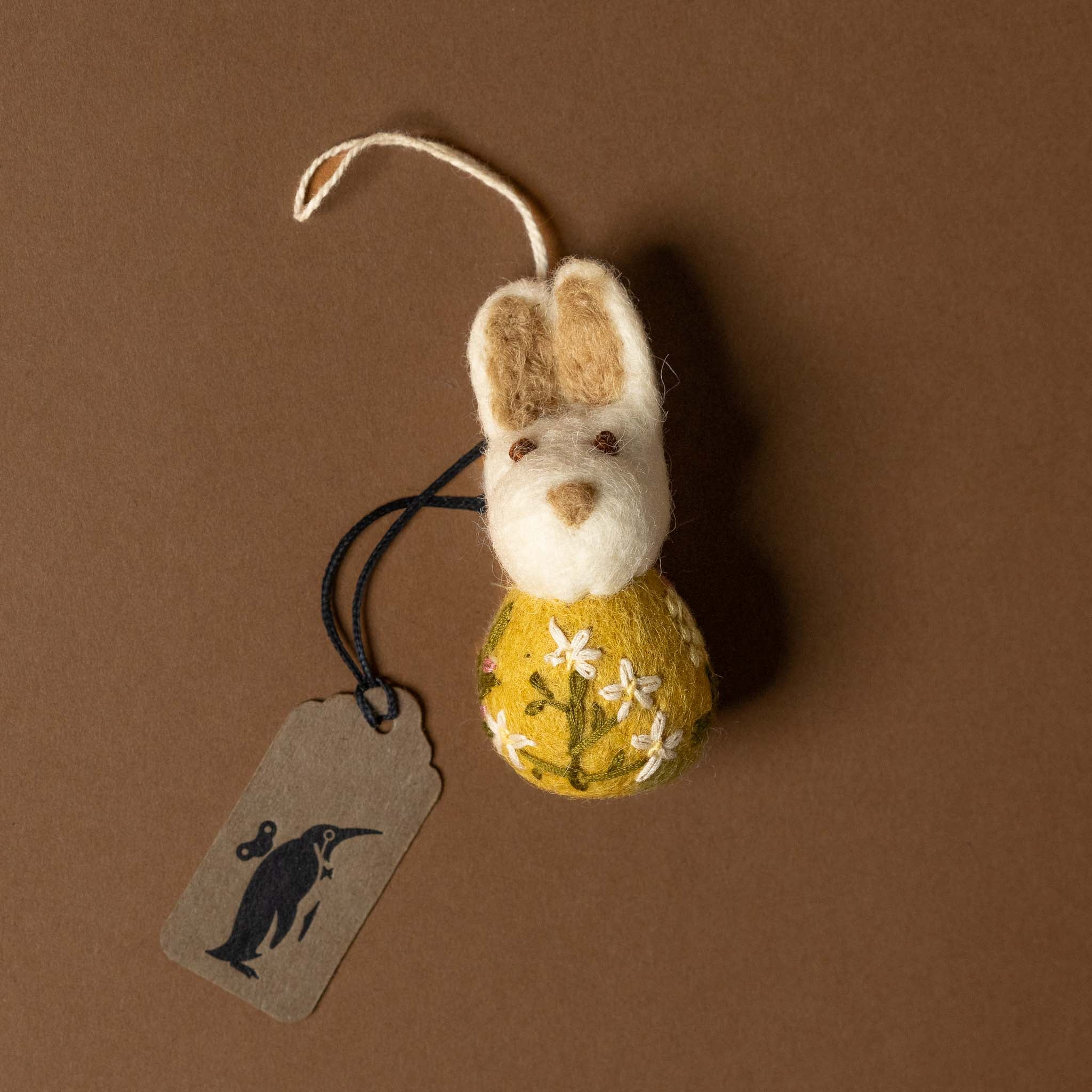 felted-pom-bunny-ornament-white-ochre-with-floral-embroidery