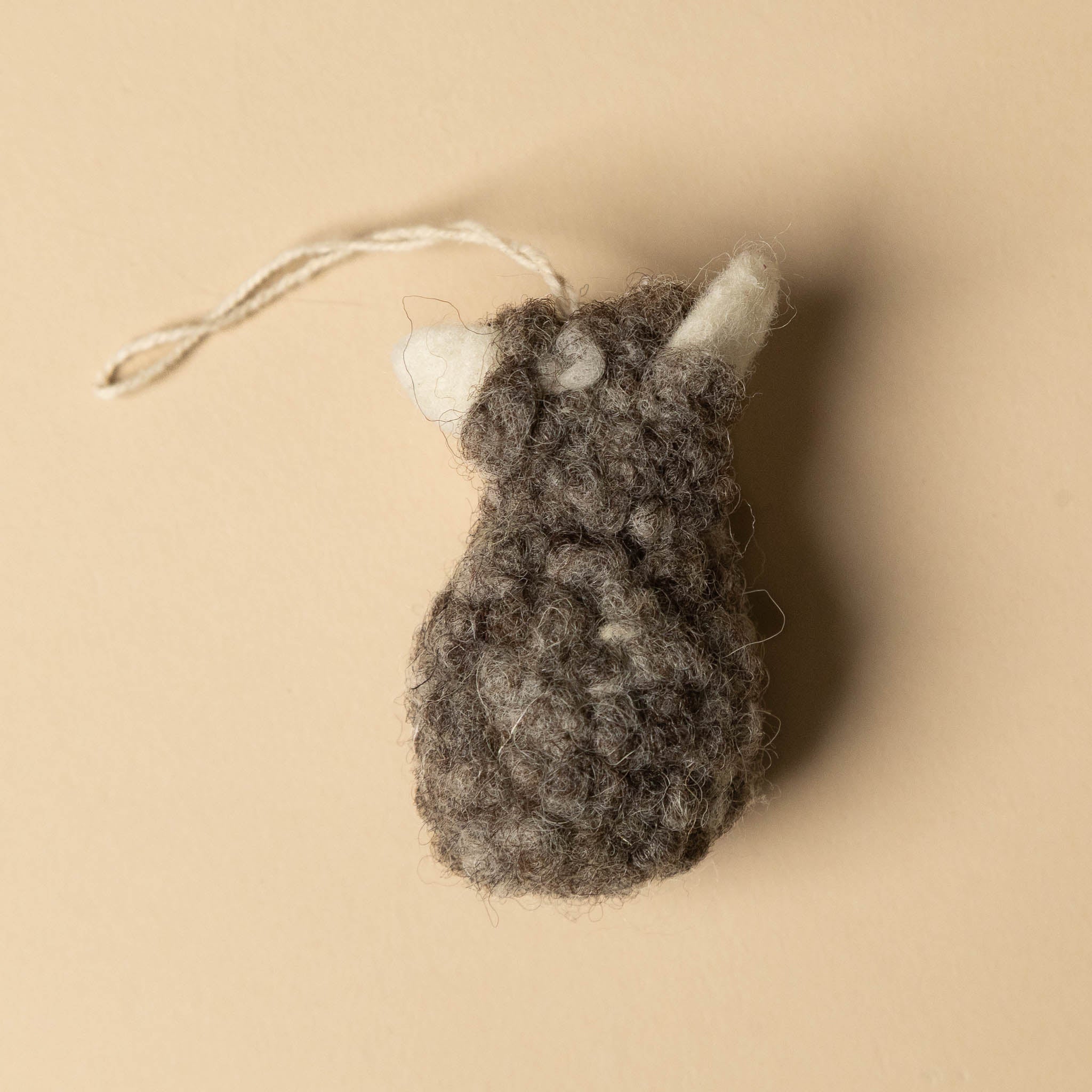 Felted Pom Sheep Ornament | Grey