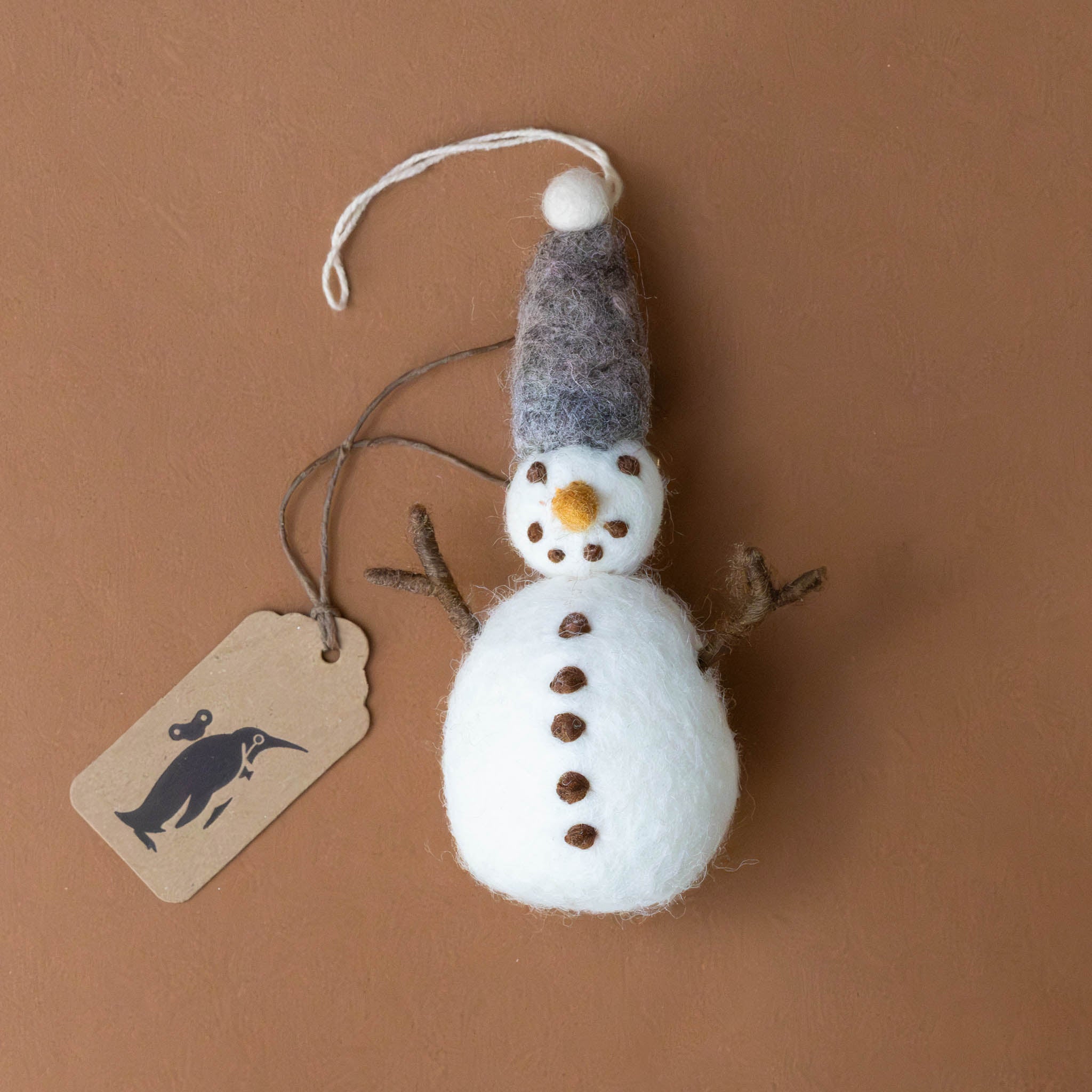 felted-snowman-ornament-grey-hat