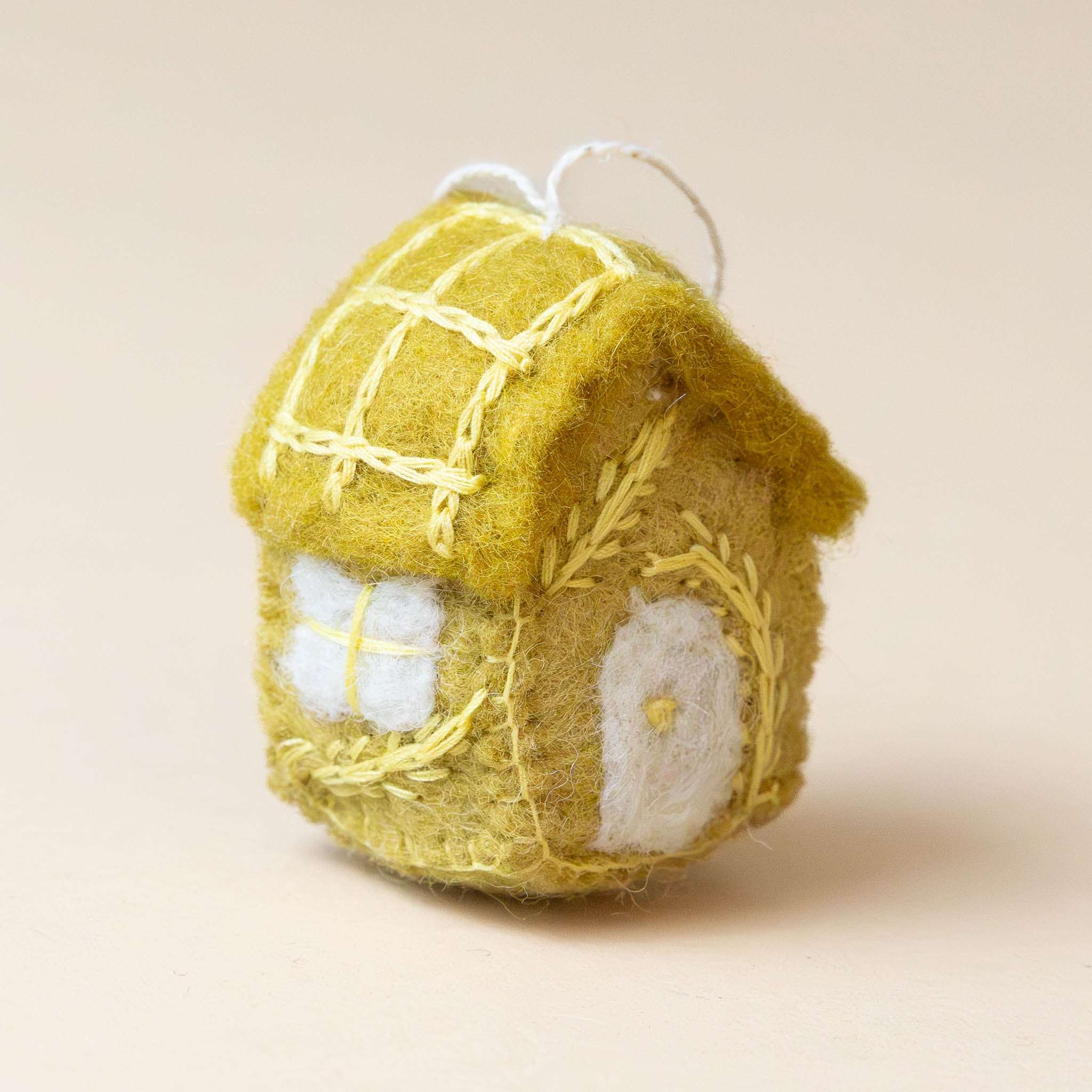 felted-spring-house-ornament-ochre-front