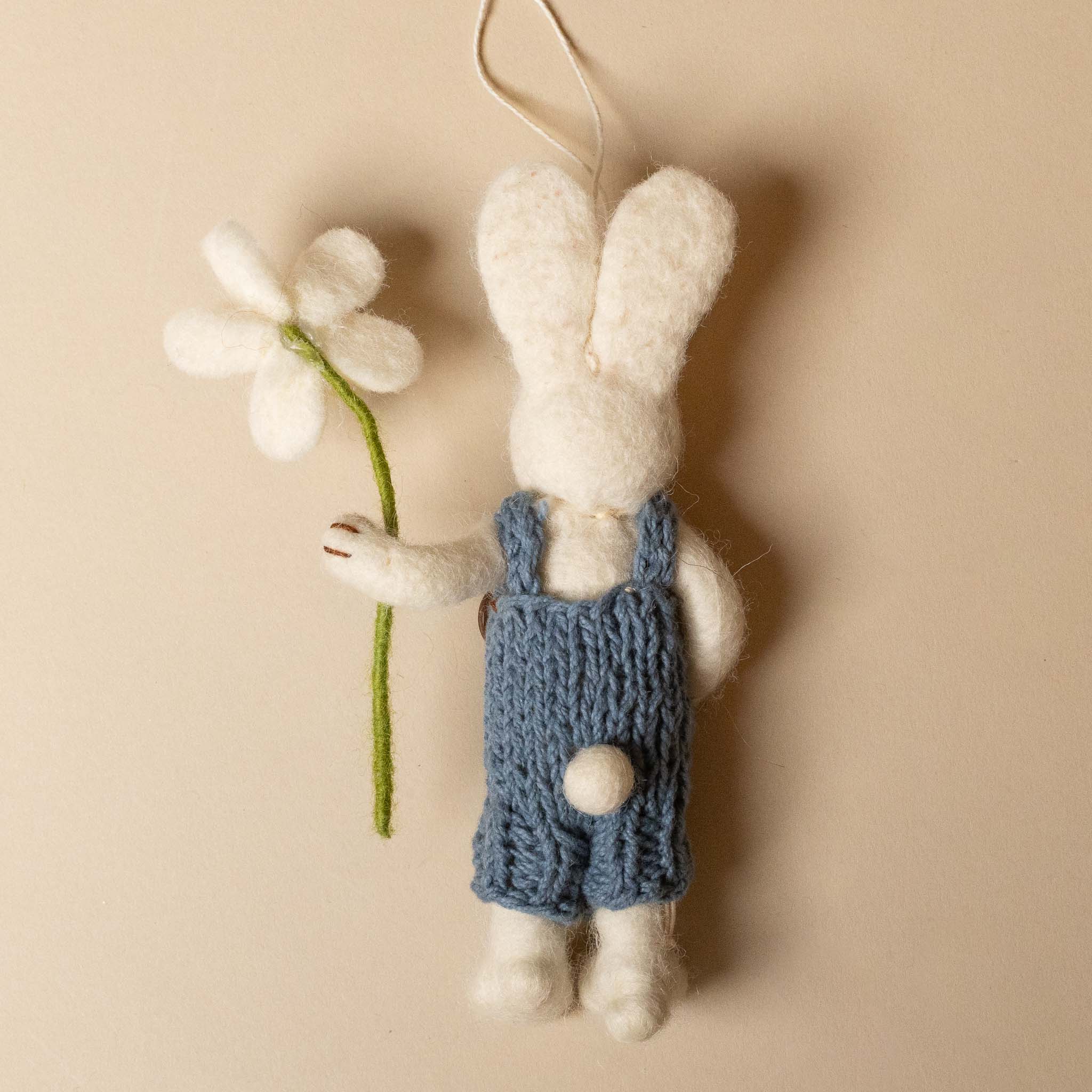 felted-white-rabbit-ornament-blue-overalls-with-daisy