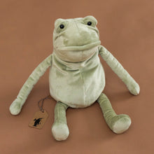 Load image into Gallery viewer, fergus-frog-1-soft-green-with-long-legs-and-arms