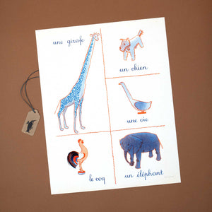 Fine Art Print French First Words Animals