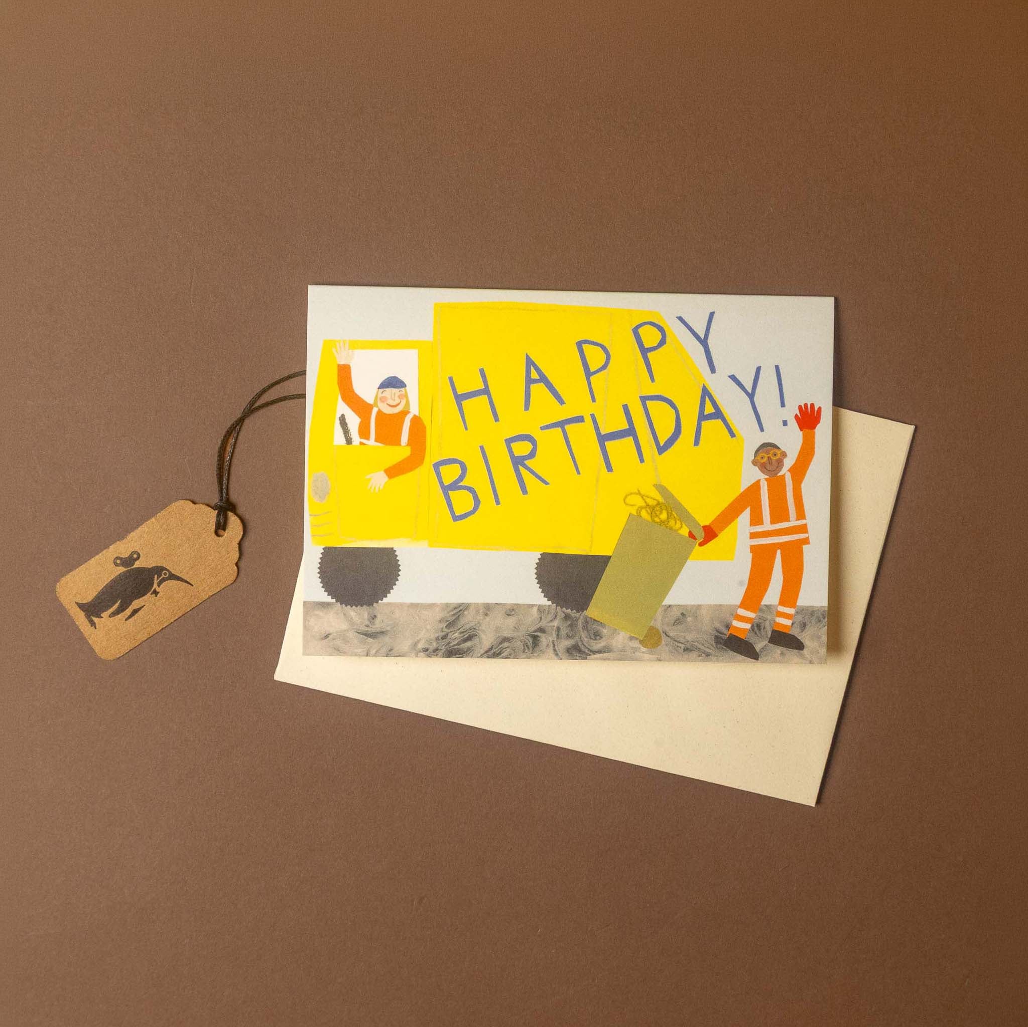 Garbage Truck Birthday Greeting Card