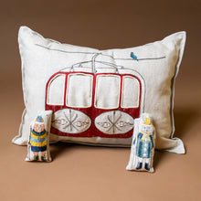 Load image into Gallery viewer, Embroidered Pocket Pillow | Gondola Ski Lift