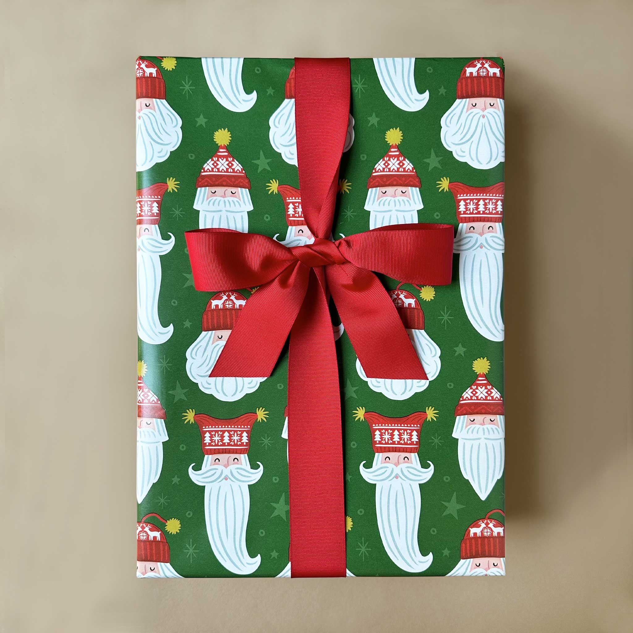 Gift Wrap | Santa Hats (holiday)