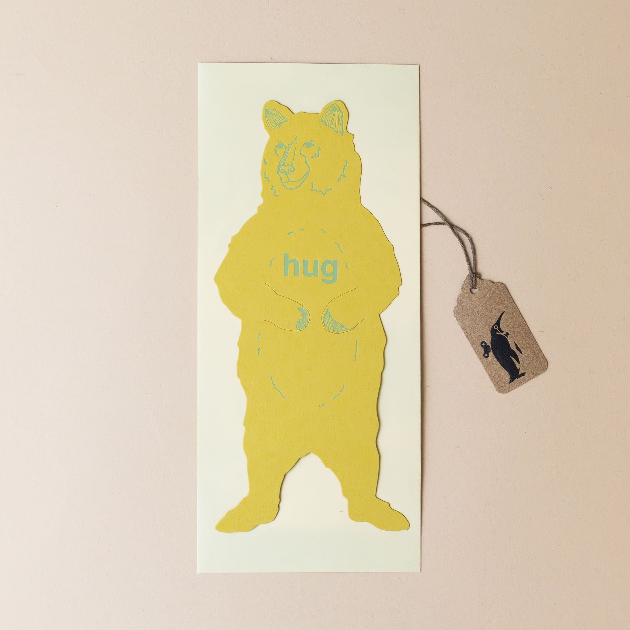 Grizzly Bear Letterpress Gift Greeting Card