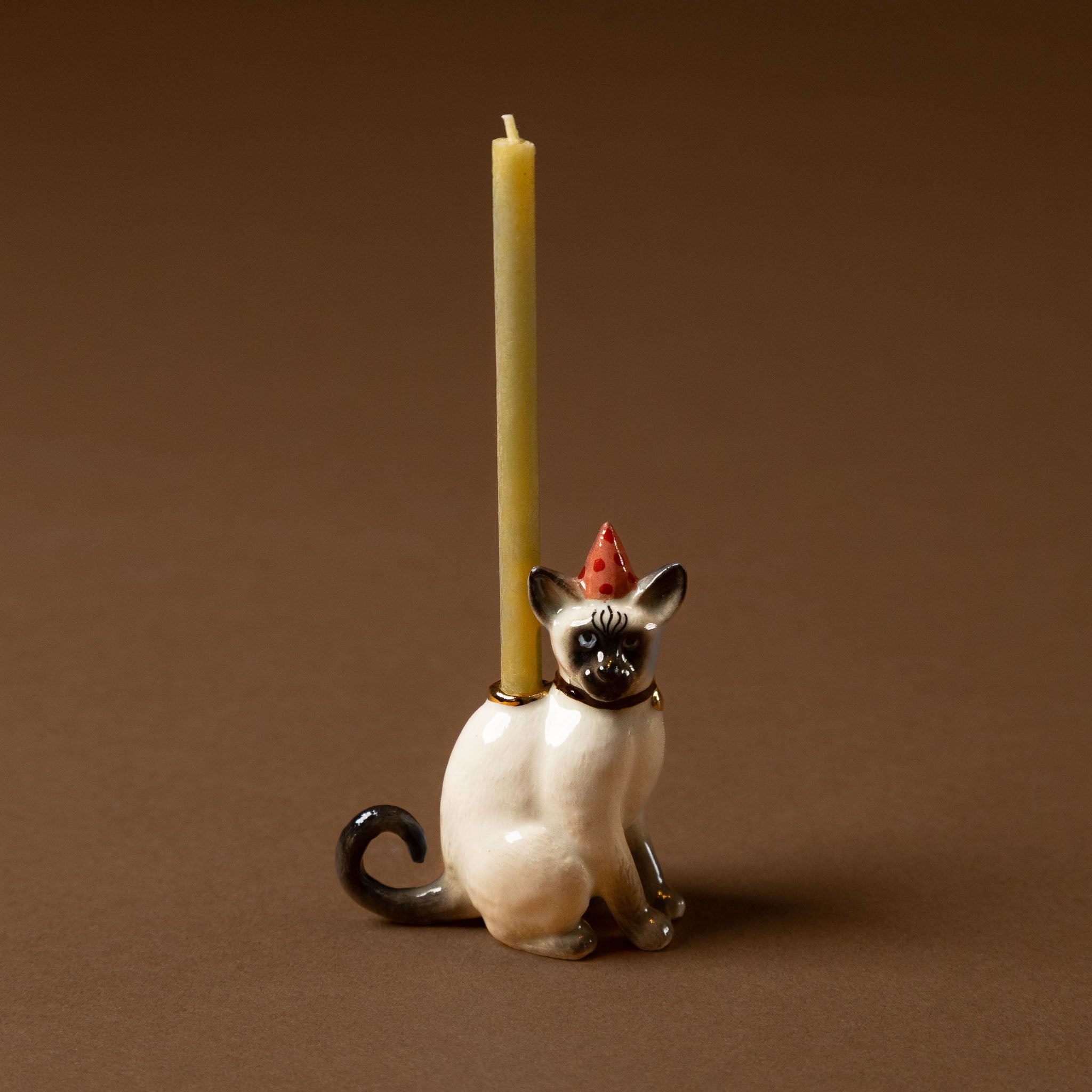 Heirloom Porcelain Cake Topper | Siamese Cat