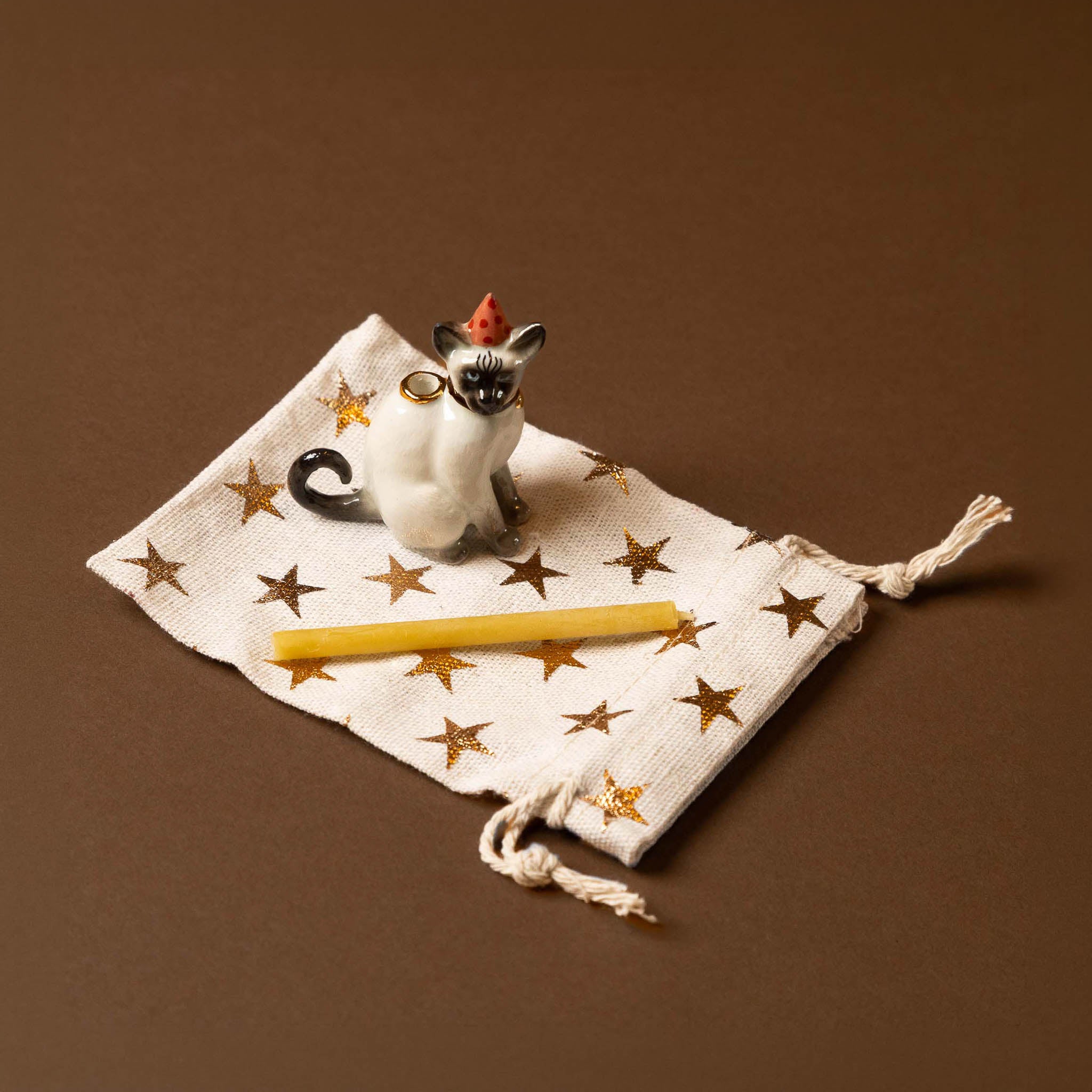 Heirloom Porcelain Cake Topper | Siamese Cat