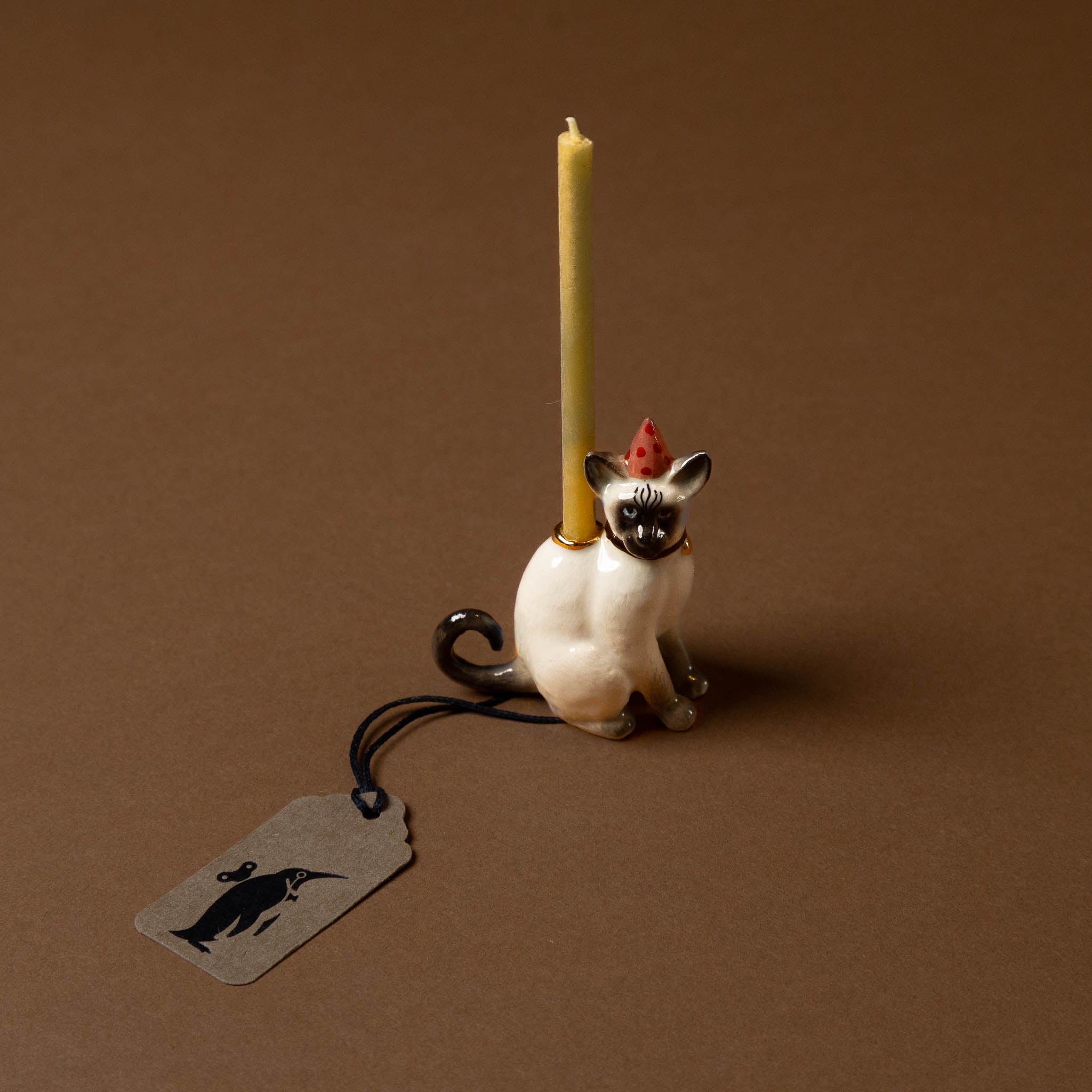 Heirloom Porcelain Cake Topper | Siamese Cat