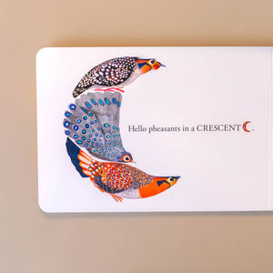 hello-pheasants-in-a-crescent-C-text-with-colorful-illustration-to-match