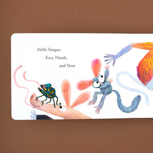 Hello Tongue, Ears, Hands, and Nose from Hello Hello Book by Brendan Wenzel
