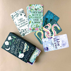 Inspirational cards from How To Be A Moonflower cards deck by Kate Daisy