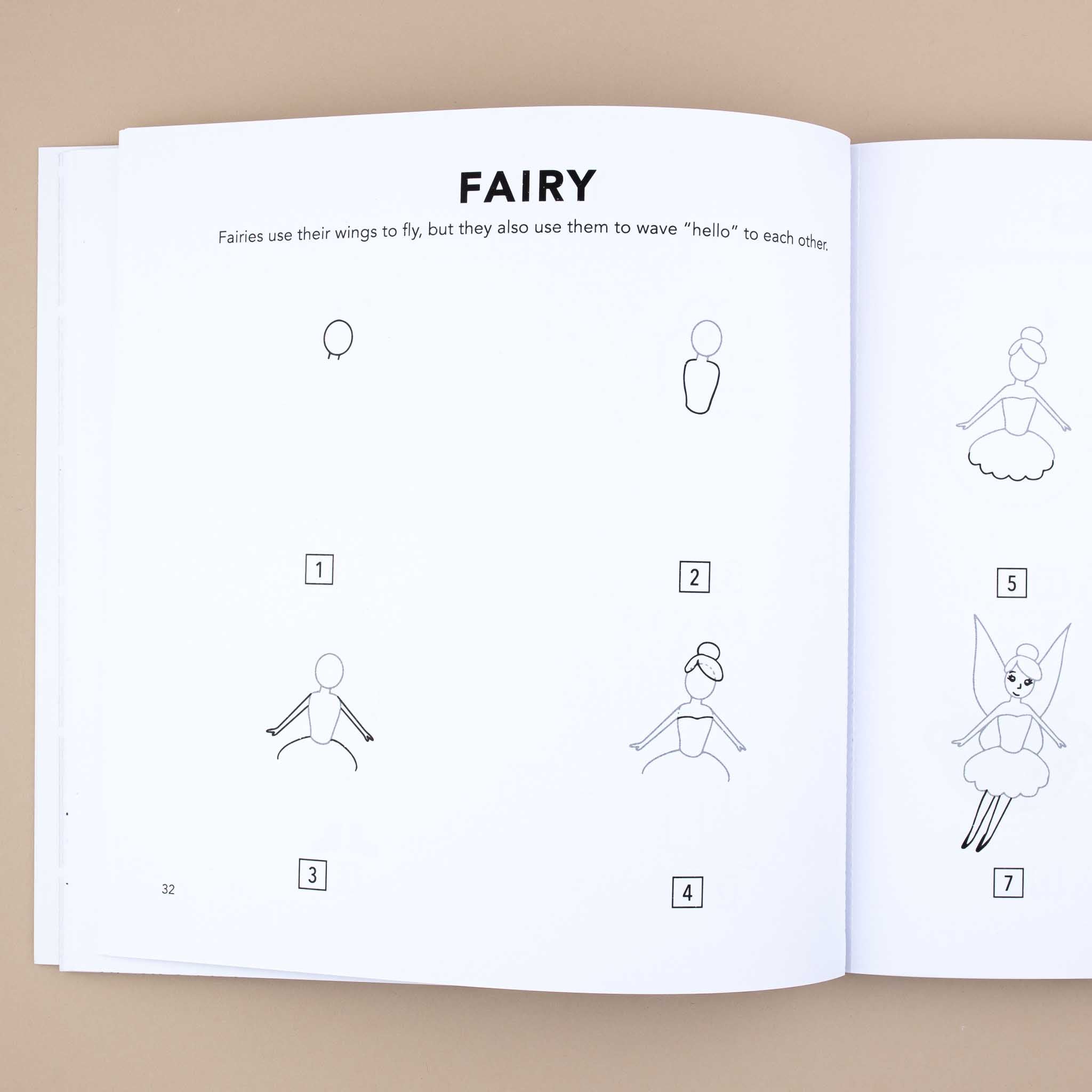 Drawing a Fairy Page from How to Draw Magical Things for Kids Book by Alli Koch