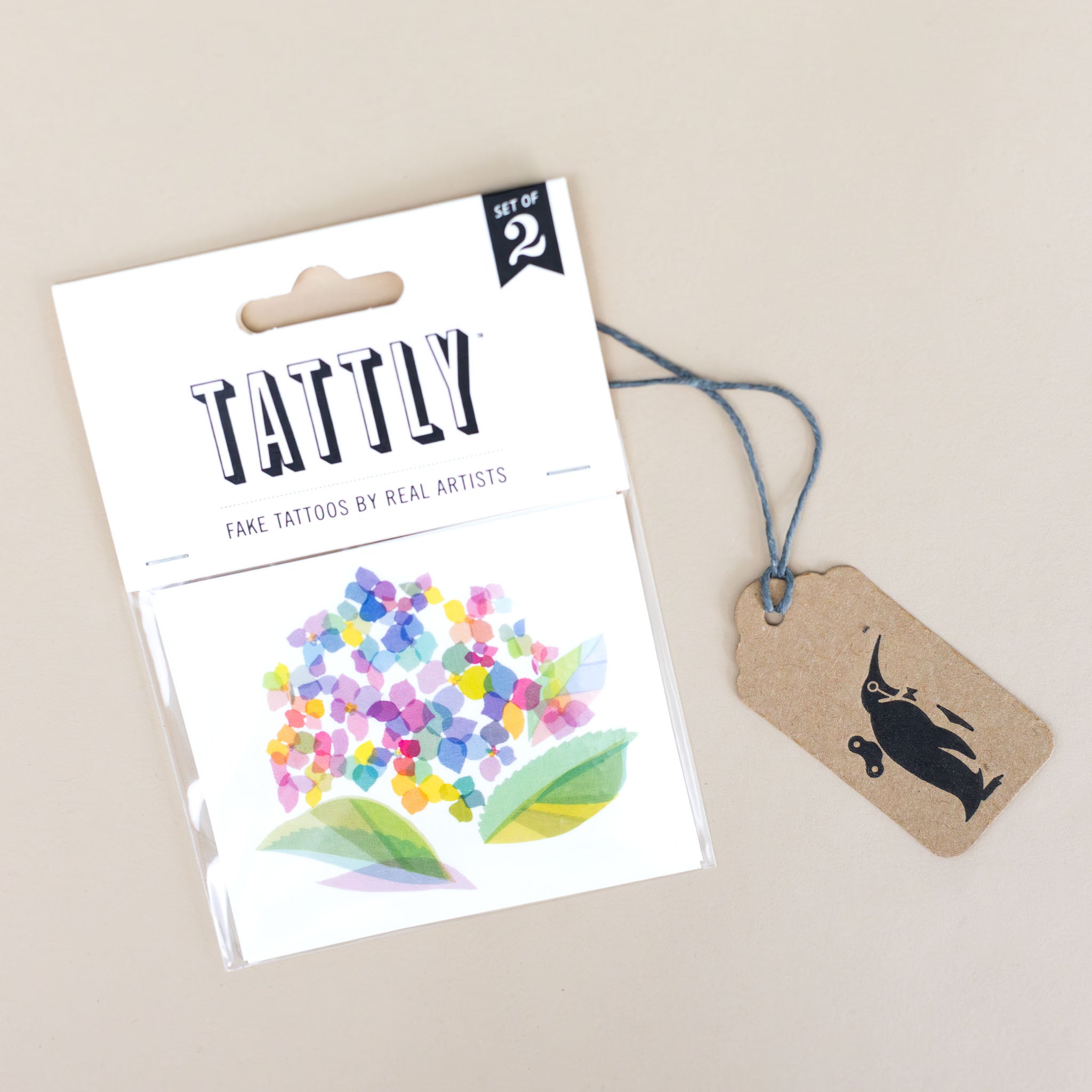 Hydrangea Temporary Tattoo Pair