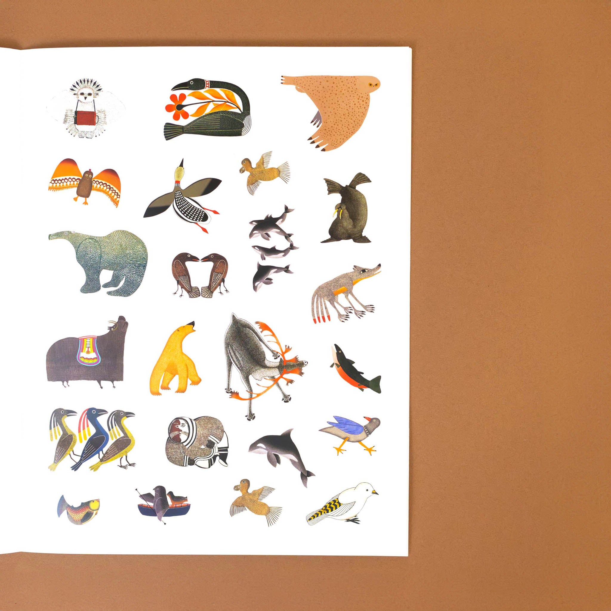 inuit-art-sticker-book-with-all-kind-of-animals-depicted-including-polar-bear-fish-birds