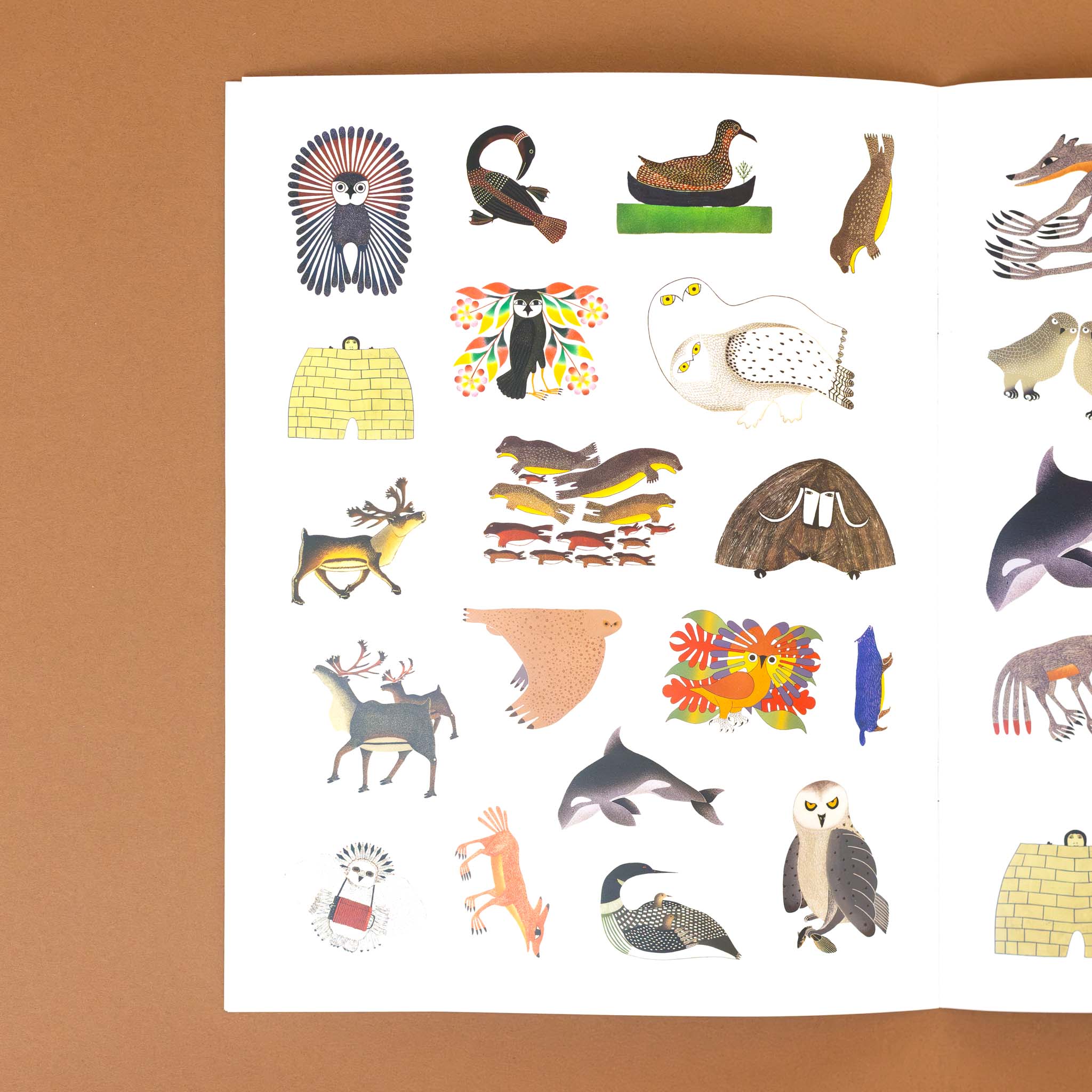 inuit-art-sticker-book-with-all-kind-of-animals-depicted-including-polar-bear-fish-birds