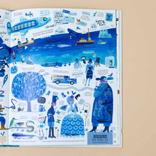 Load image into Gallery viewer, blue-dress-treee-boat-iceberg-plane-pen