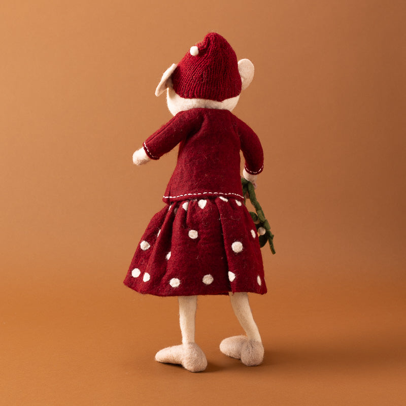 jumbo-felted-white-mouse-red-spot-dress-with-mistletoe