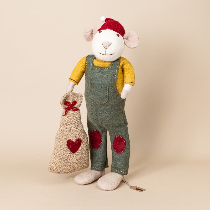 jumbo-felted-white-mouse-green-overalls-with-gift-bag
