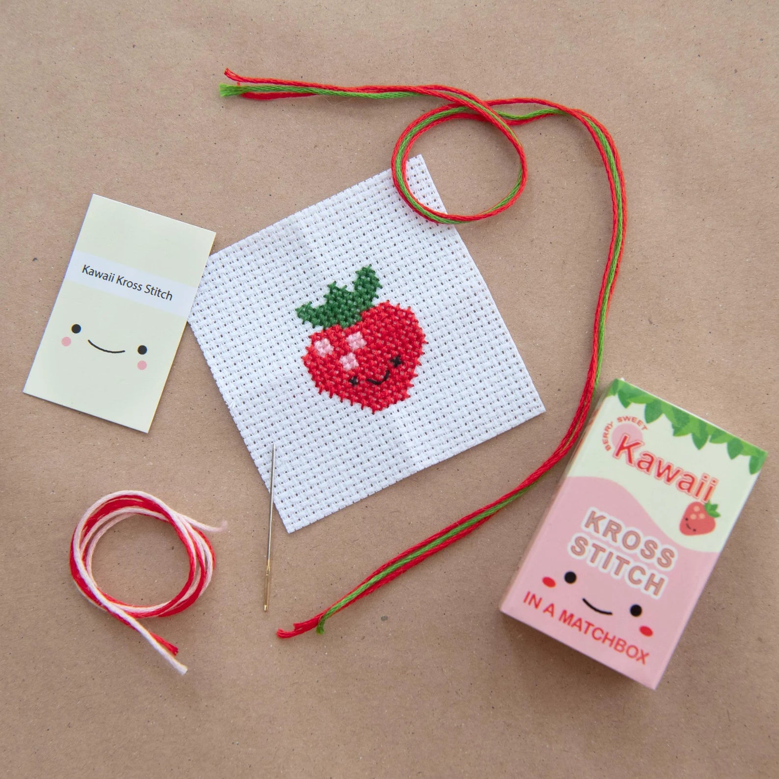 kawaii-matchbox-cross-stitch-kit-strawberry