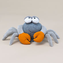 Load image into Gallery viewer, kick-klick-crab-grey-with-bright-orange-claws-and-big-eyes