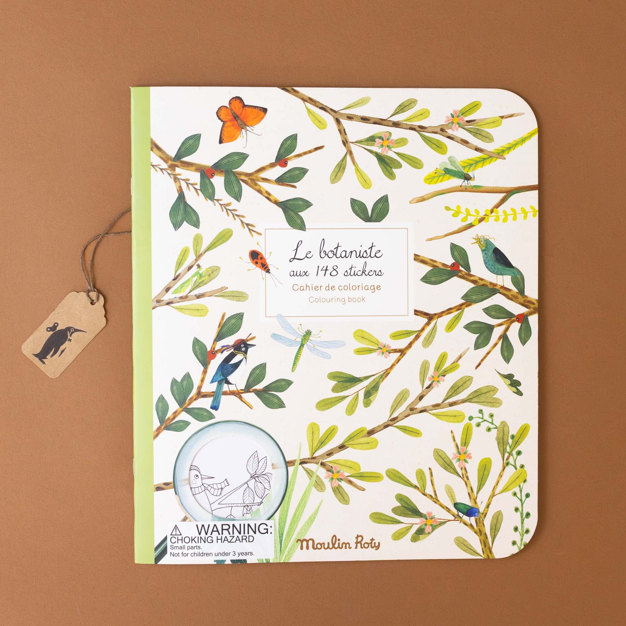 le-botaniste-coloring-and-sticker-book-cover-with-branches