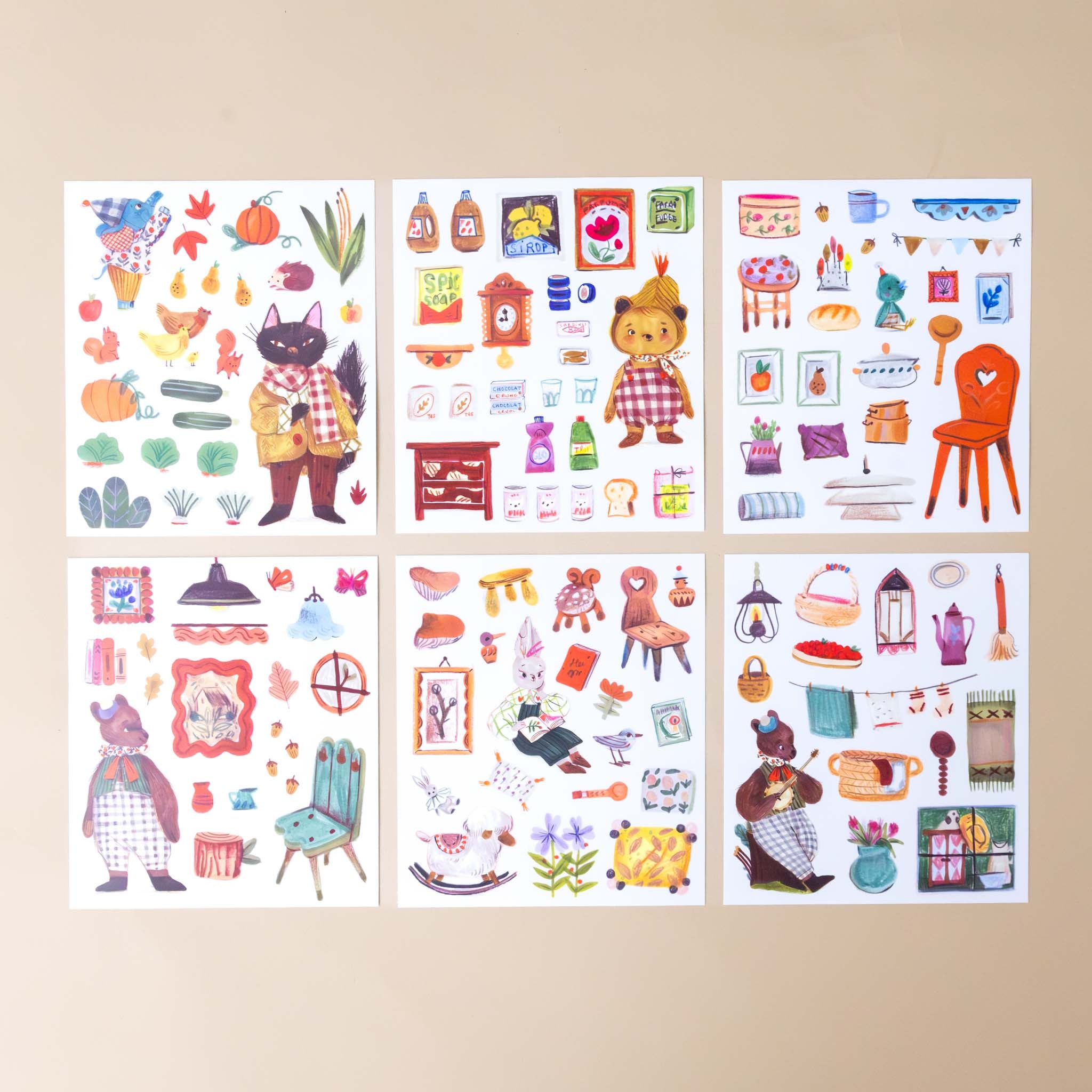 les-minouchkas-coloring-and-sticker-book-sticker-pages
