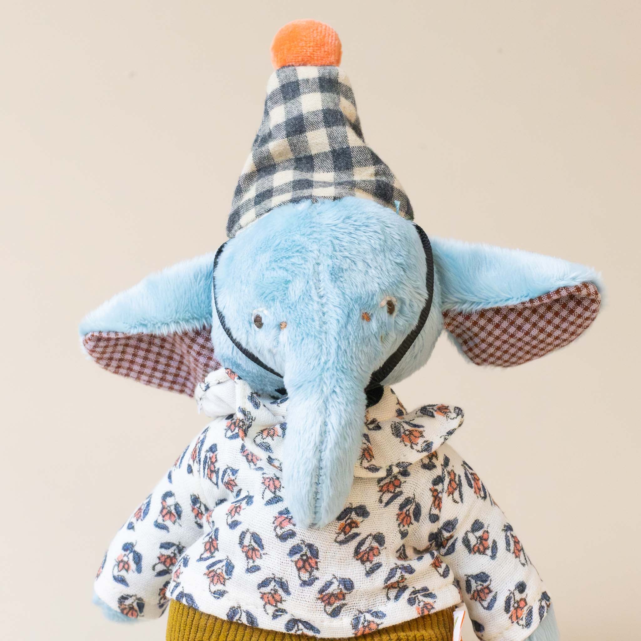 les-minouchkas-pablo-the-elephant-blue-furred-stuffed-animal-with-pants-shirt-and-cap-face