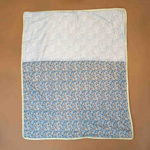 Load image into Gallery viewer, liberty-blanket-berenice-subtle-grey-blue-gold-florals-with-gold-lame-binding