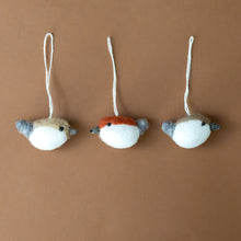 Load image into Gallery viewer, little-felted-birdie-ornament-trio-earth