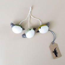 Load image into Gallery viewer, little-felted-birdie-ornament-trio-moss