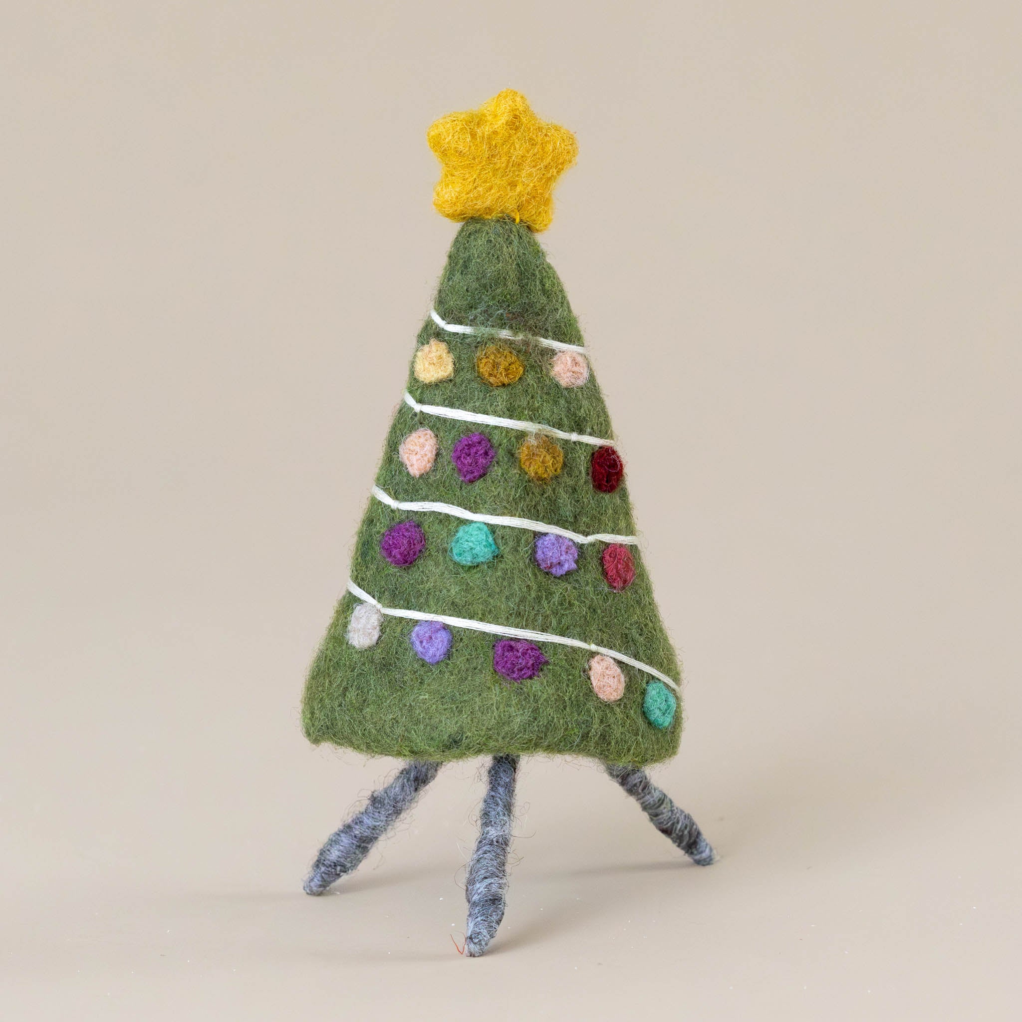 Little Felted Christmas Tree with Star