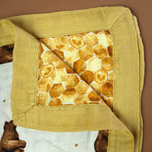 Load image into Gallery viewer, detail-showing-outer-print-of-bears-inner-print-of-honeycomb