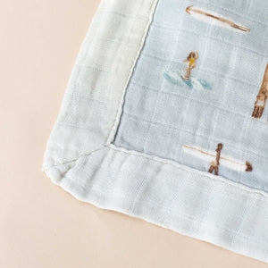 little-lovie-vintage-surf-board-on-soft-blue-background-mitred-corner-detail