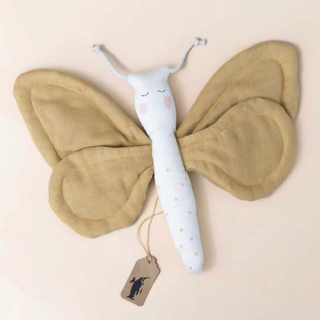 little-organic-cotton-butterfly-teether-honey-with-french-knot-detail-on-the-body-antennae-and-rosy-cheeks