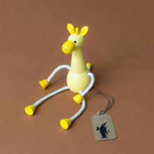 Load image into Gallery viewer, little-palimal-friend-yellow-giraffe-sitting-with-arms-and-legs-outstretched