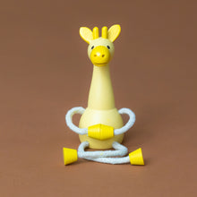 Load image into Gallery viewer, little-palimal-friend-yellow-giraffe-sitting-with-arms-connected-and-legs-in-yoga-pose