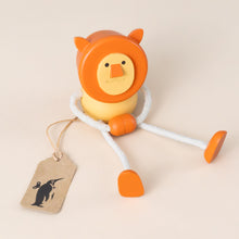 Load image into Gallery viewer, little-palimal-friend-wooden-orange-lion-with-connected-arms-tail-and-outstretched-legs