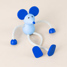 Load image into Gallery viewer, little-palimal-friend-blue-mouse-with-corded-arms-and-crossed-legs