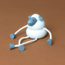 Load image into Gallery viewer, little-palimal-friend-wooden-gray-sheep-with-corded-legs-crossed-and-arms