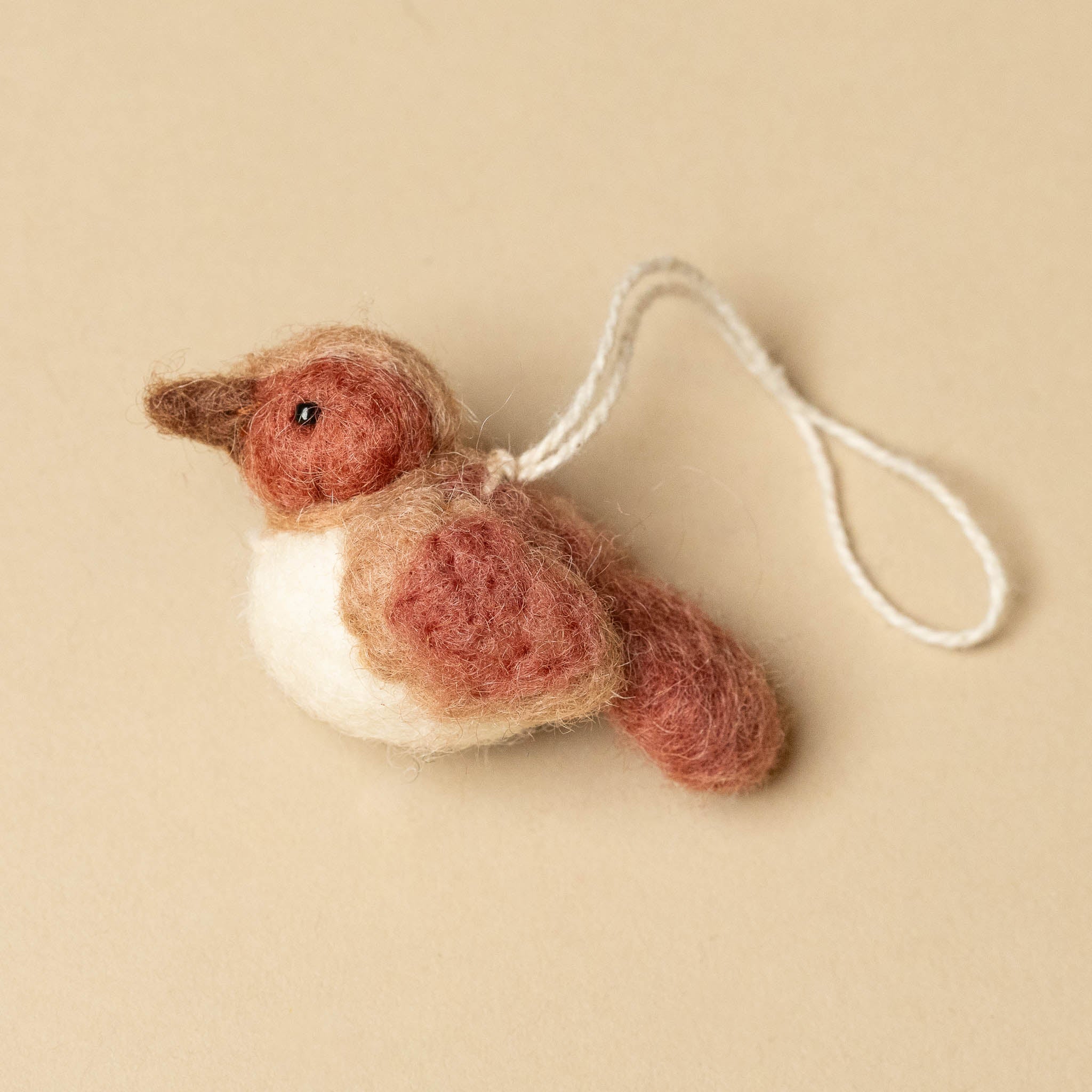 Little Sparrow Birdie Ornament | Salmon