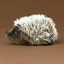 Load image into Gallery viewer, little-stachel-brown-mohair-hedgehog-stuffed-animal-with-cream-spikes