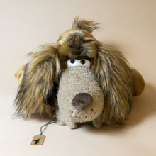 Load image into Gallery viewer, luri-laluri-lazy-dog-fluffy-ombre-brown-stuffed-animal