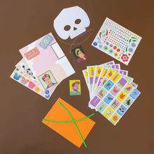 Load image into Gallery viewer, kit-showing-skeleton-mask-stickers-and-project-materials